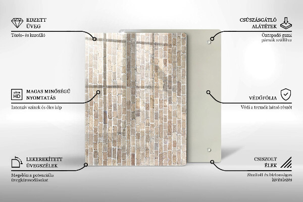 Tabla de cortar de vidrio Color rojo