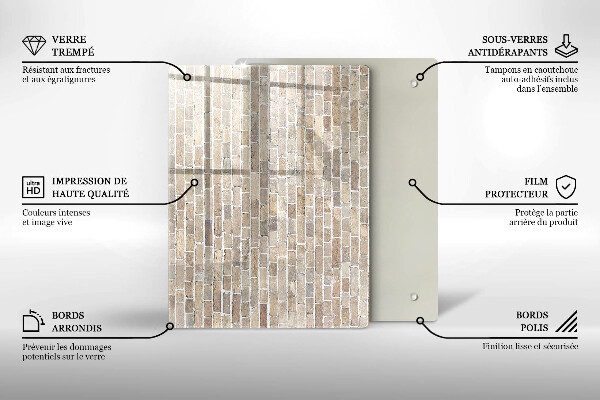 Tabla de cortar de vidrio Color rojo