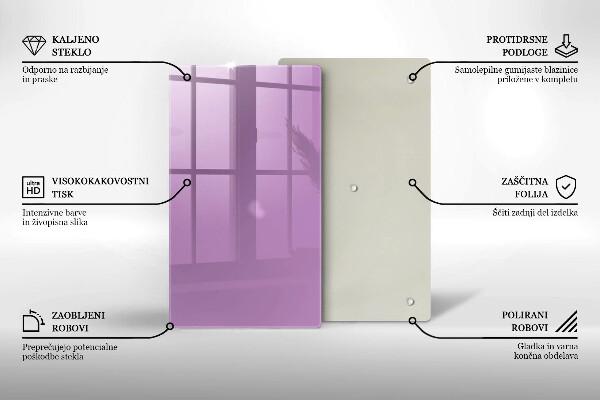 Tabla de cortar de vidrio Color violeta