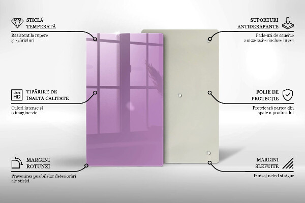 Tabla de cortar de vidrio Color violeta