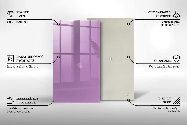 Tabla de cortar de vidrio Color violeta