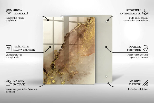 Tabla de cortar de vidrio Color violeta