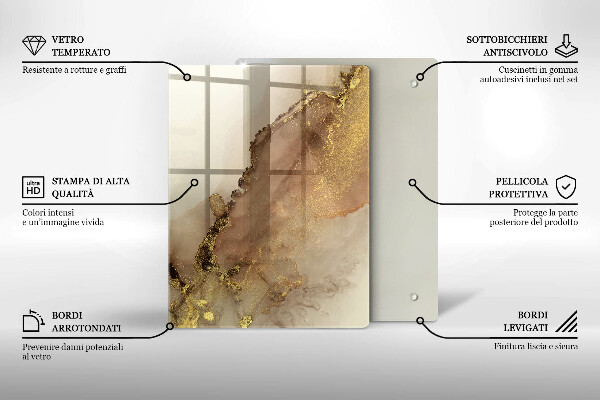 Tabla de cortar de vidrio Color violeta