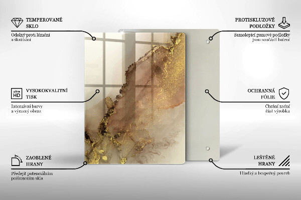 Tabla de cortar de vidrio Color violeta