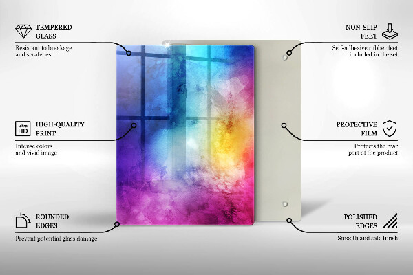 Tabla de cortar de vidrio Color rosa