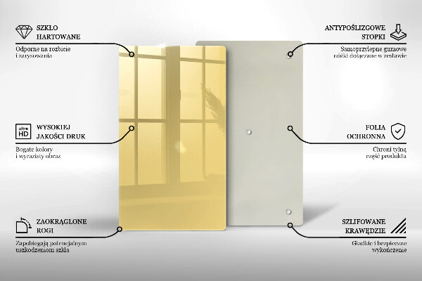 Tabla de cortar de vidrio Amarillo