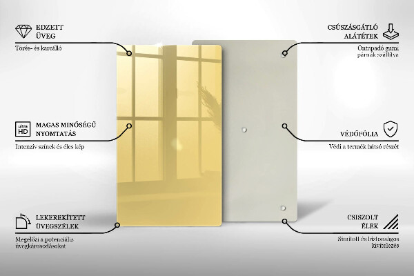 Tabla de cortar de vidrio Amarillo