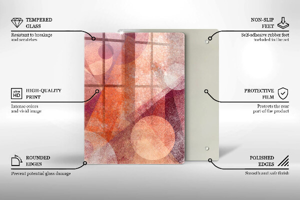 Tabla de cortar de vidrio Color naranja