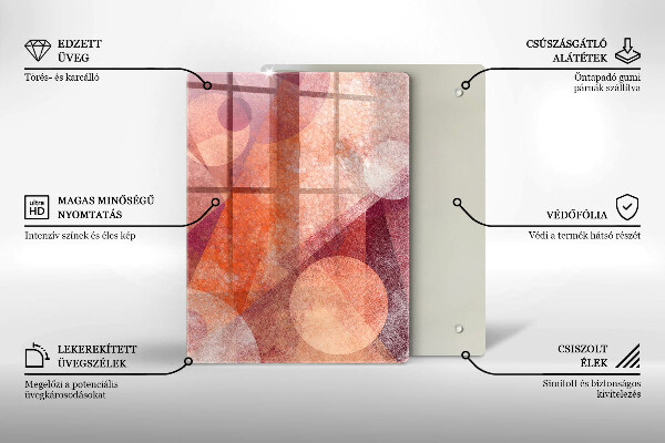 Tabla de cortar de vidrio Color naranja