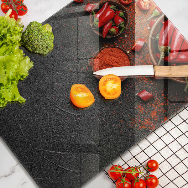 Tabla de cortar de vidrio Chiles rojos
