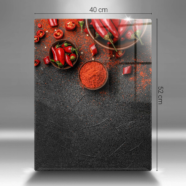 Tabla de cortar de vidrio Chiles rojos