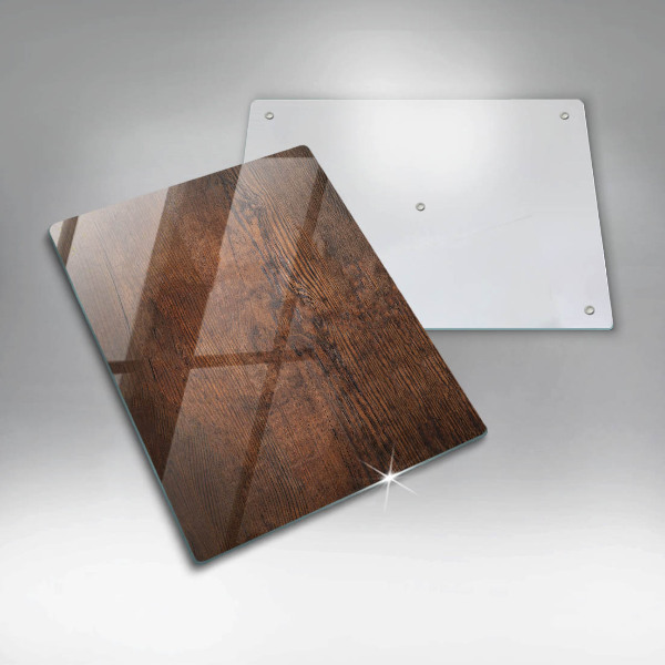 Tabla de cortar de vidrio Tablero de madera oscura