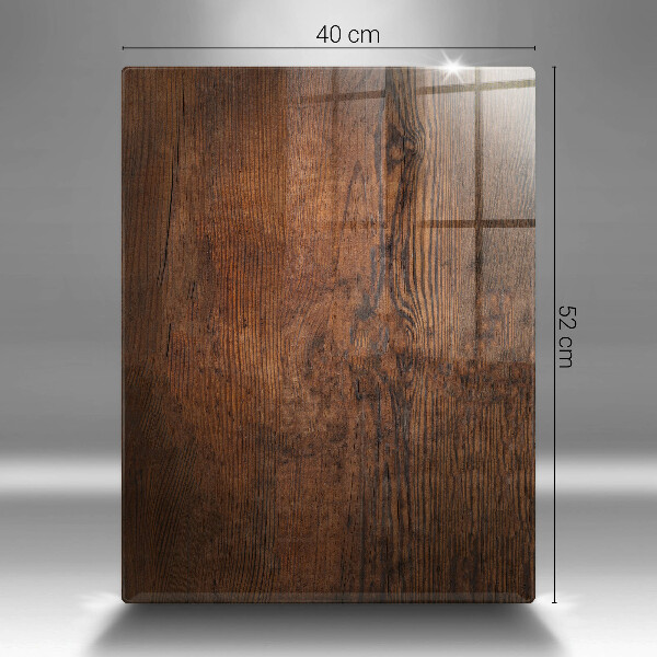 Tabla de cortar de vidrio Tablero de madera oscura