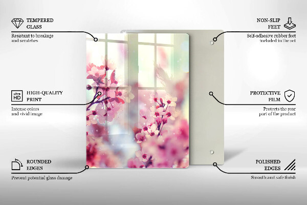 Tabla de cortar de vidrio Tablero de madera oscura