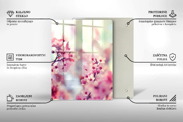 Tabla de cortar de vidrio Tablero de madera oscura