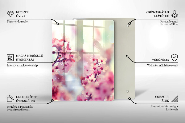 Tabla de cortar de vidrio Tablero de madera oscura