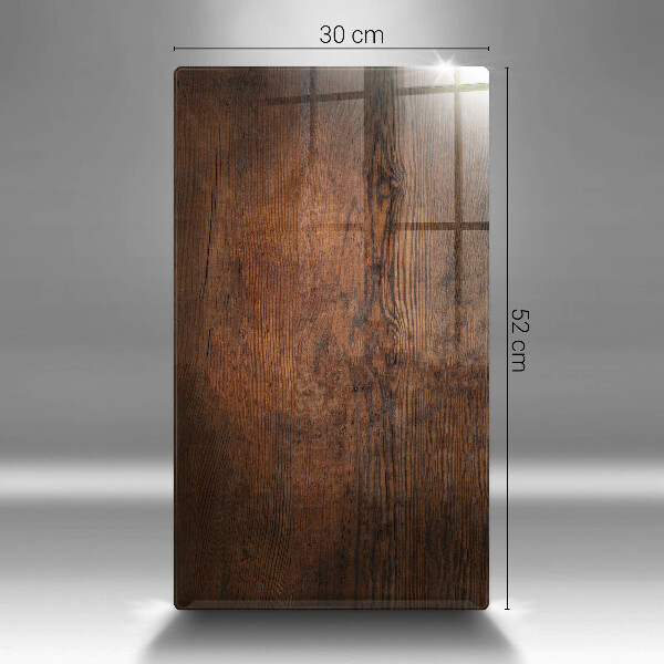 Tabla de cortar de vidrio Tablero de madera oscura