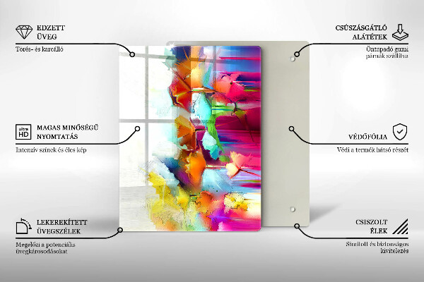 Tabla de cortar de vidrio Fruta de aguacate