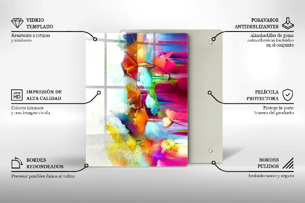 Tabla de cortar de vidrio Fruta de aguacate