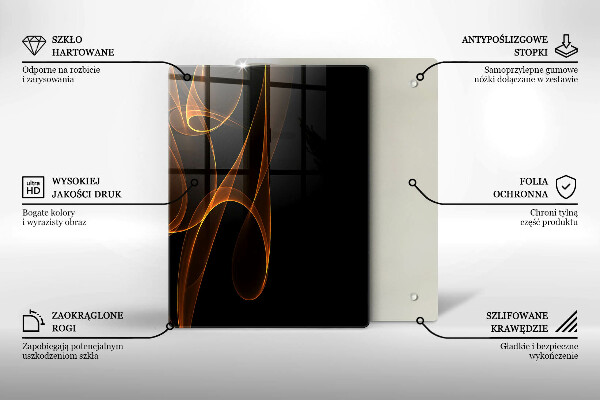 Tabla de cortar de vidrio Vegetales verdes