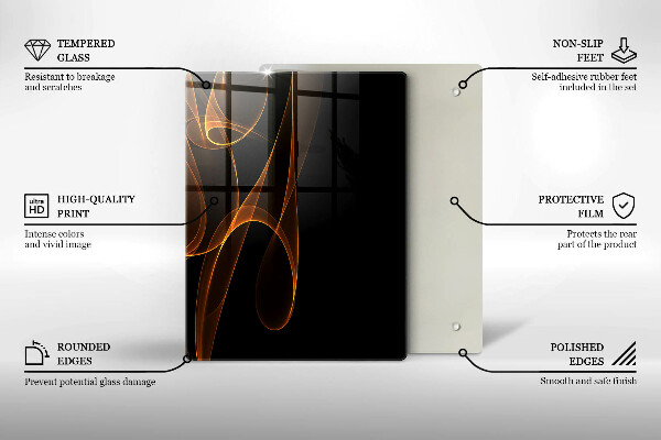 Tabla de cortar de vidrio Vegetales verdes