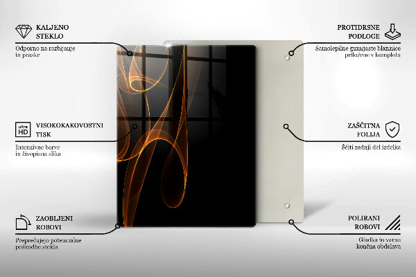 Tabla de cortar de vidrio Vegetales verdes
