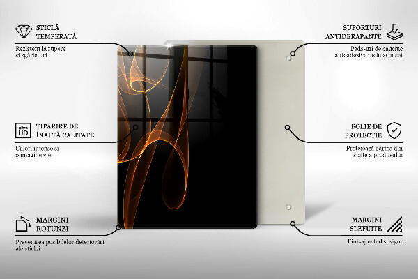 Tabla de cortar de vidrio Vegetales verdes