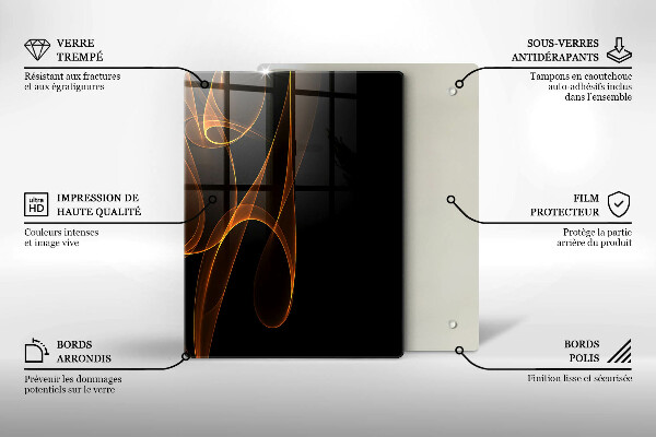 Tabla de cortar de vidrio Vegetales verdes