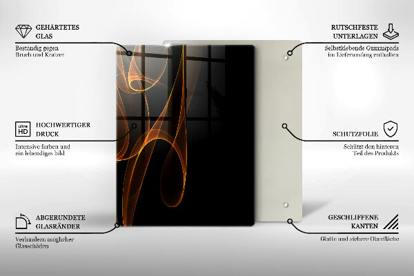 Tabla de cortar de vidrio Vegetales verdes