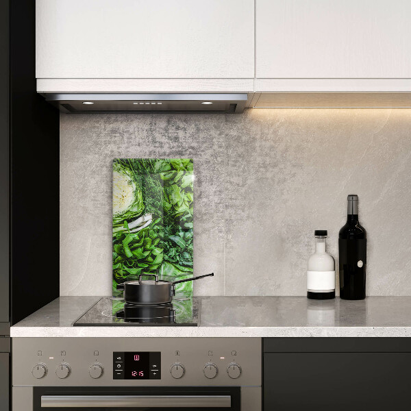 Tabla de cortar de vidrio Vegetales verdes