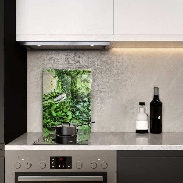 Tabla de cortar de vidrio Vegetales verdes