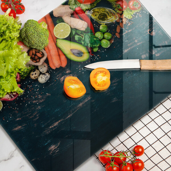 Tabla de cortar de vidrio Frutas y vegetales