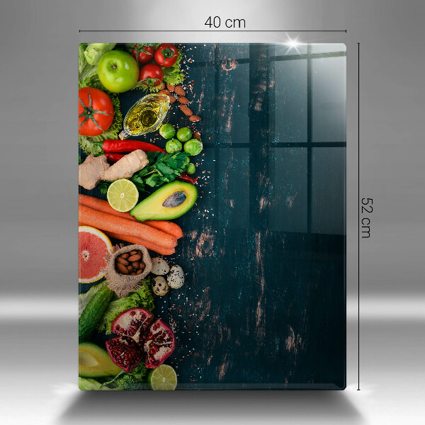 Tabla de cortar de vidrio Frutas y vegetales