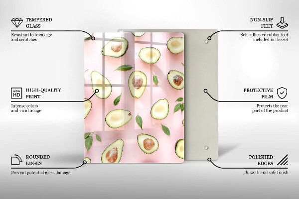 Tabla de cortar de vidrio Frutas y vegetales