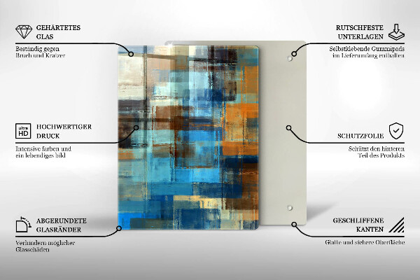 Tabla de cortar de vidrio Especias coloridas