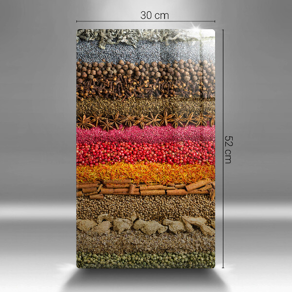 Tabla de cortar de vidrio Especias coloridas