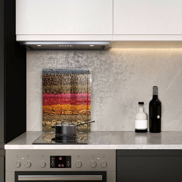 Tabla de cortar de vidrio Especias coloridas