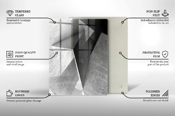 Tabla de cortar de vidrio Textura de madera