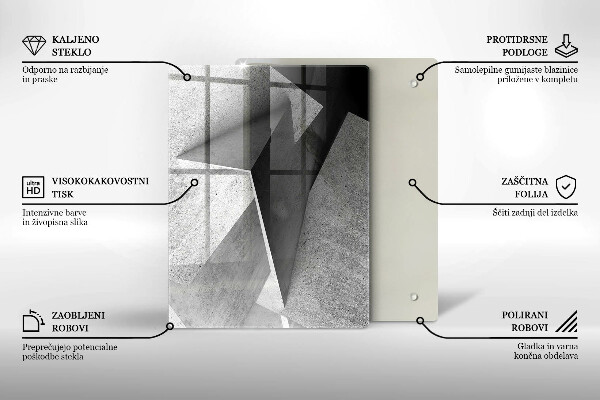 Tabla de cortar de vidrio Textura de madera