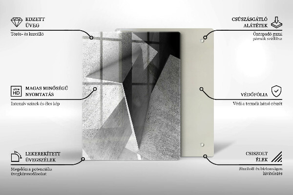 Tabla de cortar de vidrio Textura de madera