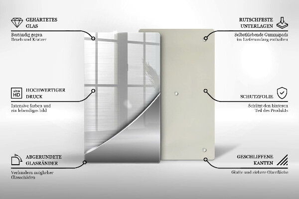 Tabla de cortar de vidrio Formas metálicas