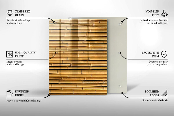 Tabla de cortar de vidrio Formas metálicas