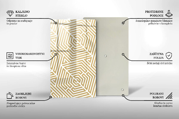 Tabla de cortar de vidrio Líneas geométricas