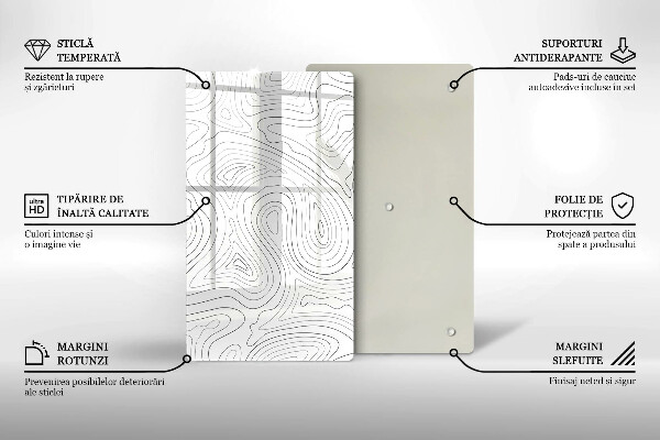 Tabla de cortar de vidrio Formas abstractas