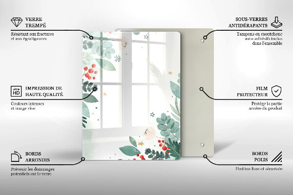 Tabla de cortar de vidrio Formas abstractas