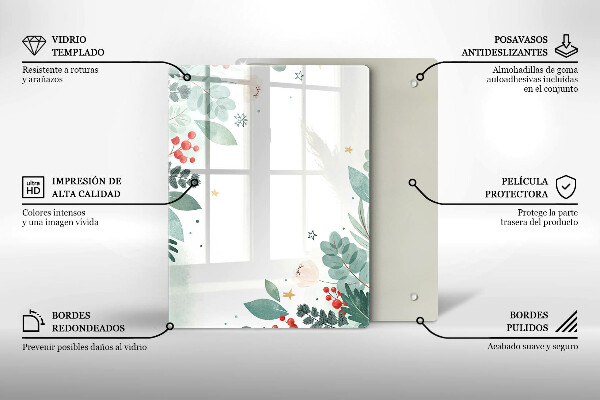 Tabla de cortar de vidrio Formas abstractas