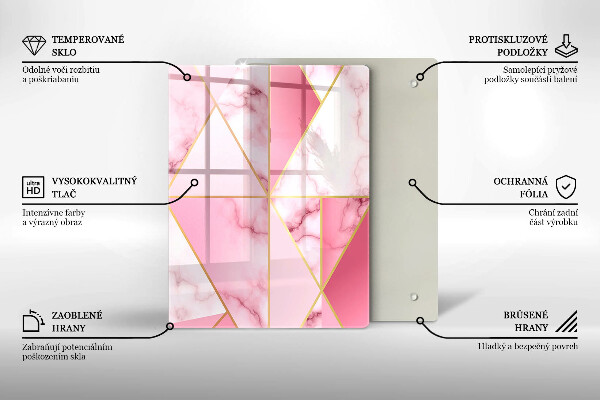 Tabla de cortar de vidrio Formas de geometría boho