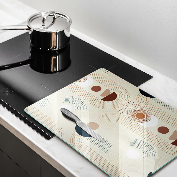 Tabla de cortar de vidrio Formas de geometría boho