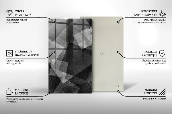 Tabla de cortar de vidrio Abstracción geométrica