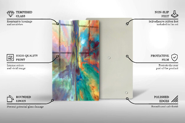 Tabla de cortar de vidrio Cielo colorido